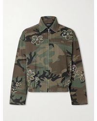 NAHMIAS - Embellished Printed Cotton-twill Bomber Jacket - Lyst