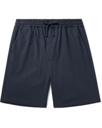 Lardini - Straight-leg Cotton-blend Seersucker Drawstring Shorts - Lyst