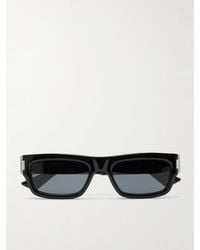 Saint Laurent - Rectangular-Frame Acetate Sunglasses - Lyst