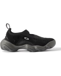 Oakley - Flesh Jacquard-Knit, Suede And Mesh Slip-On Sneakers - Lyst