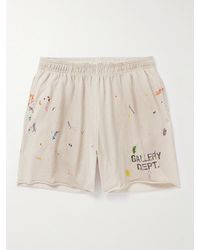 GALLERY DEPT. - Insomnia Straight-leg Logo-print Paint-splattered Cotton-jersey Shorts - Lyst