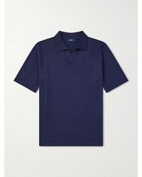 Herno - Open-collar Cotton Polo Shirt - Lyst