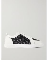 Christian Louboutin - Rantulow Rubber-trimmed Mesh And Leather Sneakers - Lyst