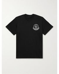 Moncler - Logo-Print Appliquéd Cotton-Jersey T-Shirt - Lyst