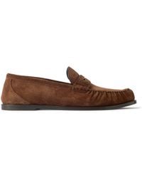 Saint Laurent - Laurent Suede Loafers - Lyst