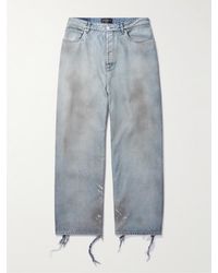 Balenciaga - Jeans a gamba dritta effetto invecchiato - Lyst