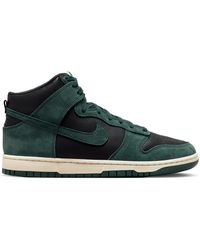 Nike Dunk High Leather And Nubuck Sneakers - Green