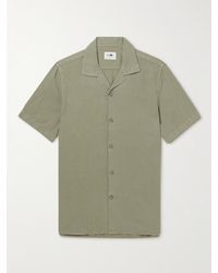 NN07 - Miyagi Camp-collar Tm Lyocell And Linen-blend Shirt - Lyst