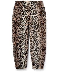 Wacko Maria - Tapered Leopard-print Faux Fur Sweatpants - Lyst