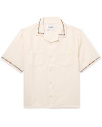 Corridor NYC - Convertible-Collar Embroidered Linen And Cotton-Blend Voile Shirt - Lyst