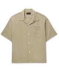Visvim - Crosby Convertible-Collar Embroidered Wool And Linen-Blend Shirt - Lyst