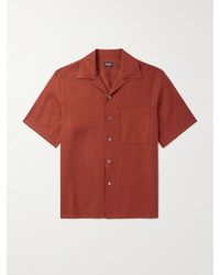 ZEGNA - Hemd aus "Oasi"-Leinen mit wandelbarem Kragen - Lyst