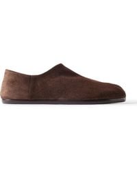 Maison Margiela - Tabi Split-Toe Suede Loafers - Lyst