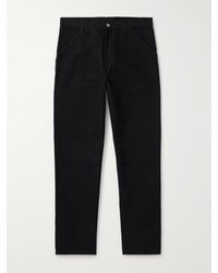 Carhartt - Single Knee Straight-leg Organic Cotton-canvas Trousers - Lyst