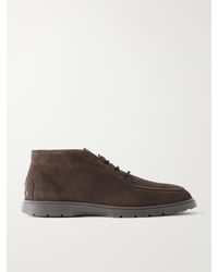 Tod's - Suede Lace-Up Boots - Lyst