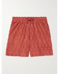 MR P. - Straight-Leg Organic Cotton-Terry Jacquard Drawstring Shorts - Lyst