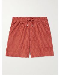 MR P. - Straight-Leg Organic Cotton-Terry Jacquard Drawstring Shorts - Lyst