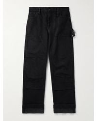 Simone Rocha - Wide-Leg Crystal-Embellished Jeans - Lyst