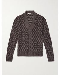 Piacenza 1733 - Jacquard-Knit Cashmere-Blend Cardigan - Lyst