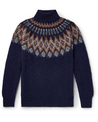 Howlin' - Fair Isle Wool Rollneck Sweater - Lyst