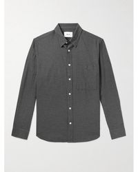 NN07 - Camicia in jersey di cotone con collo button-down - Lyst