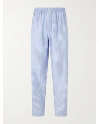 Tekla - Straight-Leg Striped Organic Cotton Pyjama Trousers - Lyst