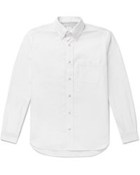 Eleventy - Button-Down Collar Cotton Oxford Shirt - Lyst