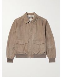 Brunello Cucinelli - Suede Bomber Jacket - Lyst