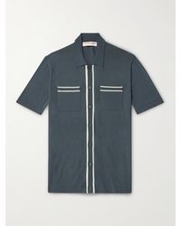 Orlebar Brown - Keeling Polohemd aus einer Baumwoll-Seidenmischung mit Streifen - Lyst