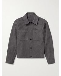 MR P. - Suede Overshirt - Lyst