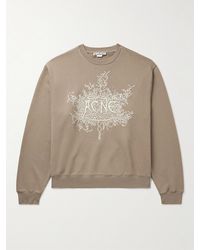 Acne Studios - Logo-Flocked Cotton-Jersey Sweatshirt - Lyst