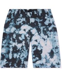 Dries Van Noten - Wide-leg Tie-dyed Cotton-poplin Drawstring Shorts - Lyst