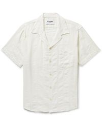 Corridor NYC - Camp-collar Striped Cotton-blend Seersucker Shirt - Lyst