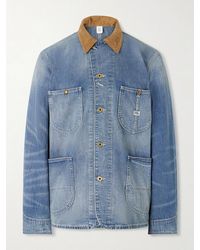 RRL - Stockton Corduroy-Trimmed Denim Jacket - Lyst
