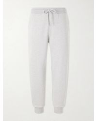 Ami Paris - Logo-Embroidered Cotton-French Terry Sweatpants - Lyst