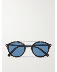 Dior - Diorblacksuit R7U Tortoiseshell Acetate And-Tone Round-Frame Sunglasses - Lyst