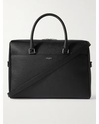 Saint Laurent - Full-grain Leather Briefcase - Lyst
