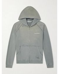 Acne Studios - Fupiter Logo-Print Embroidered Cotton-Jersey Hoodie - Lyst
