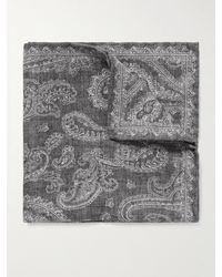 Brunello Cucinelli - Paisley-Print Silk Pocket Square - Lyst