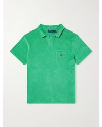 Polo Ralph Lauren - Logo-embroidered Cotton-blend Terry Polo Shirt - Lyst