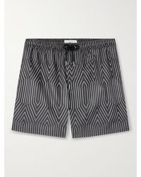 MR P. - Frank Straight-Leg Mid-Length Striped Swim Shorts - Lyst