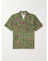 Monitaly - 50's Milano Hemd aus bestickter Baumwolle mit Reverskragen - Lyst