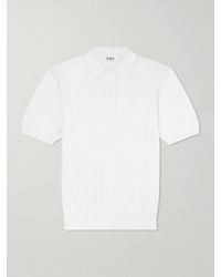 De Petrillo - Ribbed Cotton Polo Shirt - Lyst
