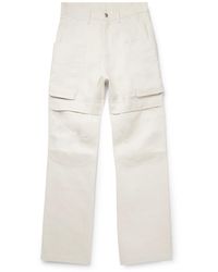 Rick Owens - Stefan Wide-Leg Linen Cargo Trousers - Lyst