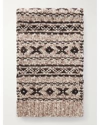 RRL - Fair Isle Wool-Blend Jacquard Scarf - Lyst