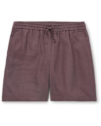 De Bonne Facture - Easy Straight-leg Linen Drawstring Shorts - Lyst