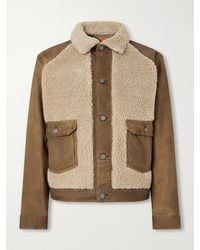 RRL - Fleece-Trimmed Denim Jacket - Lyst