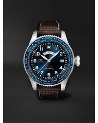 IWC Schaffhausen - Pilot's Watch Timezoner Le Petit Prince Limited Edition Automatic 46mm Stainless Steel And Leather Watch - Lyst