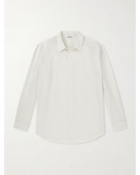 AURALEE - Striped Wool-poplin Shirt - Lyst