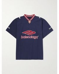 Balenciaga - Oversized Embroidered Printed Cotton-Jersey T-Shirt - Lyst